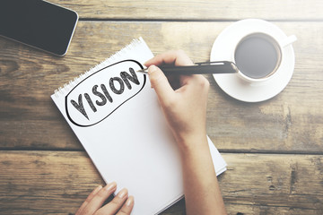 vision on notebook