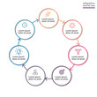 © fireofheart - Linear infographics. Minimalistic chart, diagram with 7 steps.