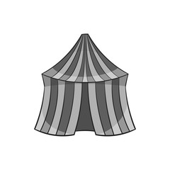Canvas Print - Circus tent icon in black monochrome style isolated on white background. Entertainment symbol vector illustration