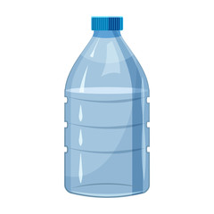 Poster - Big bottle of water in cartoon style isolated on white background vector illustration