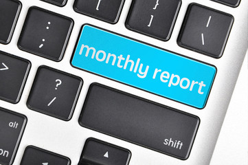 Keyboard  button written word monthly report