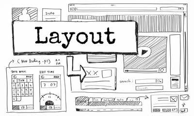 Layout Template Website Design Web Concept