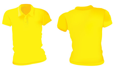 Poster - Women Yellow Polo Shirts Template