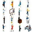 © Macrovector - Professional People Work Isometric icons Set