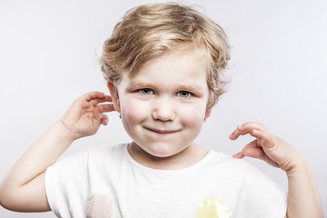 beautiful happy little girl kid portrait