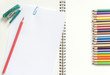 © NOKFreelance - Blank white paper and colored pencil on the desk.