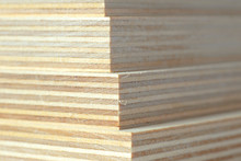 Macro Plywood Boards Stacked