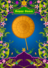 Poster - Plam leaf Umbrella for Onam decoration