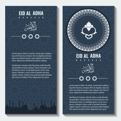 Wall Mural - Eid al adha Islamic flyer brochure design with ornate