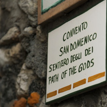 Information Sign, Praiano, Amalfi Coast, Salerno, Campania, Ital