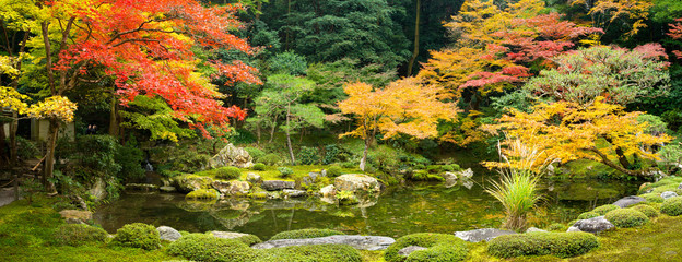 Wall Mural - japanischer landschaftsgarten im herbst