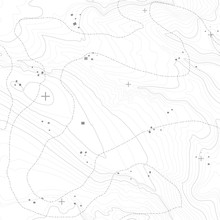 Topographic Map Background Concept With Space For Your Copy. Topography Lines Art Contour , Mountain Hiking Trail , Shape Vector Design. Computer Generated   .