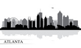 Fototapeta Londyn - Atlanta city skyline silhouette background