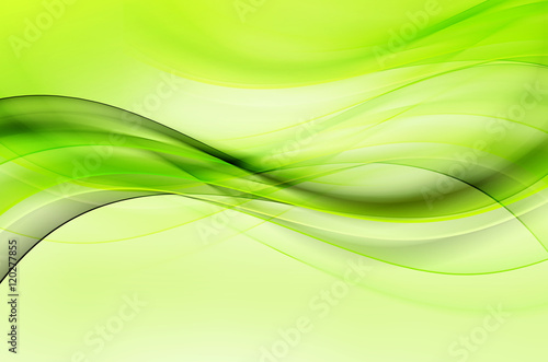 Naklejka dekoracyjna Green Wave Design Abstract Background