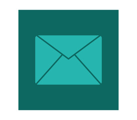 Poster - Message icon in flat design