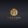 Lion logo. Lion head. Logo template suitable for businesses and product names. Easy to edit, change size, color and text.