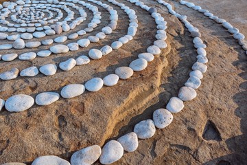 Wall Mural - Circles of stones