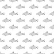 © ylivdesign - Marine fish seamless pattern on white background. Seafood design vector illustration