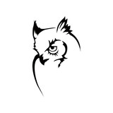 Fototapeta Konie - owl logo