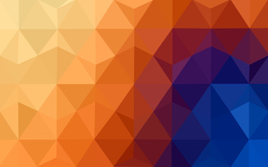 Wall Mural - light blue-yellow polygonal design pattern,which consist of triangles and gradient in origami style