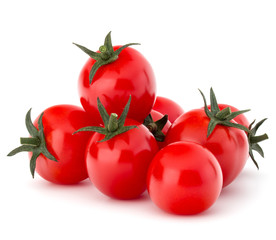 Wall Mural - fresh cherry tomato isolated on white background cutout