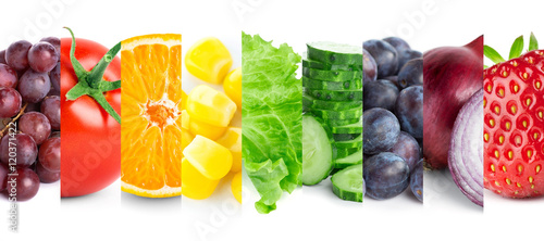 Naklejka - mata magnetyczna na lodówkę Fruits and vegetables