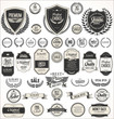 Retro vintage shields laurel wreaths and badges collection