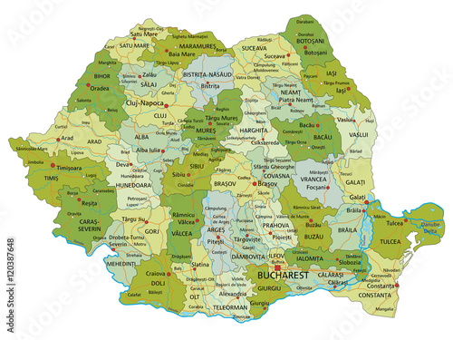 Fotografía Highly detailed editable political map with separated layers
