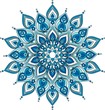Vector decorative blue mandala illustration