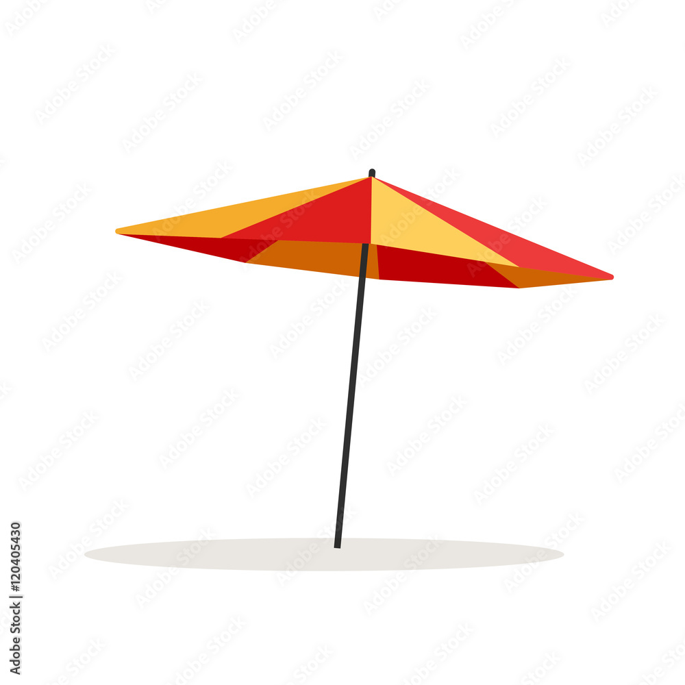 cartoon patio umbrella Umbrella beach vector illustration isolated on white background, flat cartoon  outdoor umbrella Stock Vector