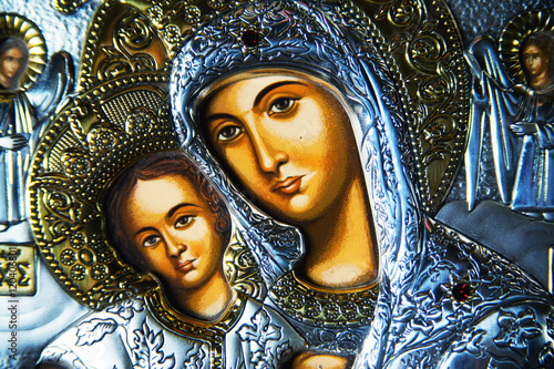 Naklejka samoprzylepna Dziewica maryja i Jezus