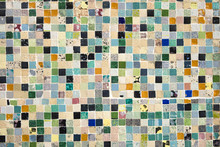 Colorful Mosaic Made Of Little Ceramic Tiles