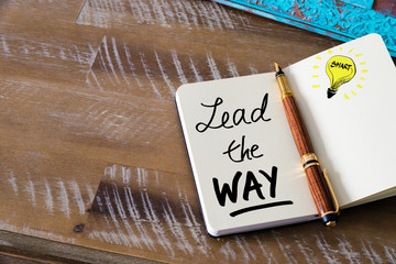 Wall Mural - written text lead the way