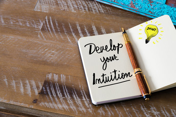 Wall Mural - written text develop your intuition