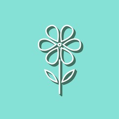 Wall Mural - Flower - vector icon.