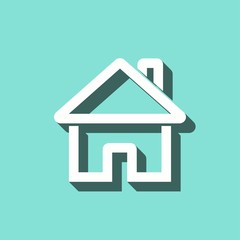 Wall Mural - Home - vector icon.