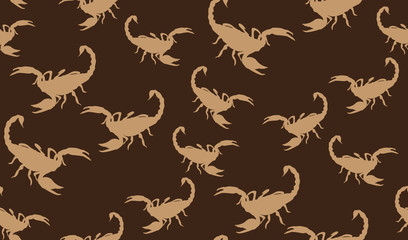Vector seamless pattern of Scorpion
