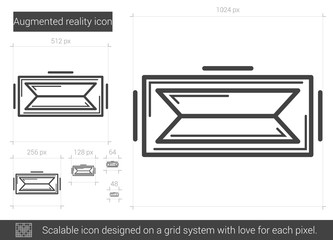 Poster - Augmented reality line icon.