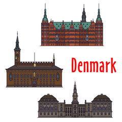 Sticker - Historic buildings and architecture of Denmark