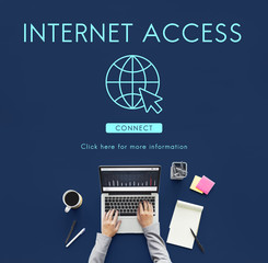 Wall Mural - internet access url browsing connection concept
