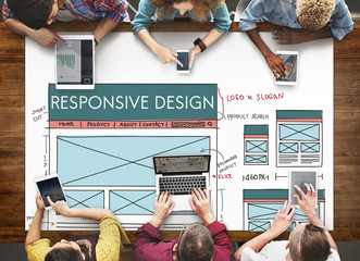Poster - responsive design layout content concept