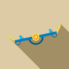 Wall Mural - Playground seesaw icon in flat style isolated with long shadow vector illustration