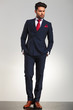 © Viorel Sima - arrogant elegant man in double breasted suit standing