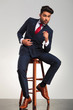 © Viorel Sima - side view picture of a young business man sitting