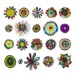 Sticker - Flowers collection, sketch for your design