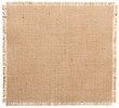 Burlap Fabric Torn Edges, Sack Cloth Pattern White Isolated