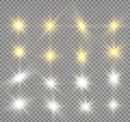 Wall Mural - glow light effect. star burst with sparkles. sunlight.