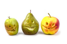 Fruit For Halloween On A White Background