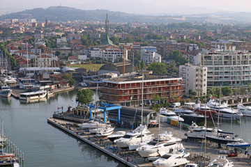 Poster - yachts and boats in port Rimini Italy