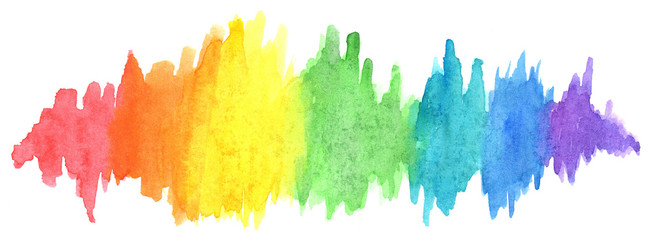 Rainbow in watercolor